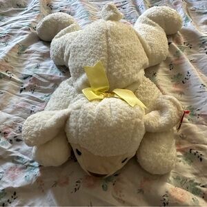 Vintage 1996 Ty Pillow Pals "Baba" the White Lamb - With Heart Tag